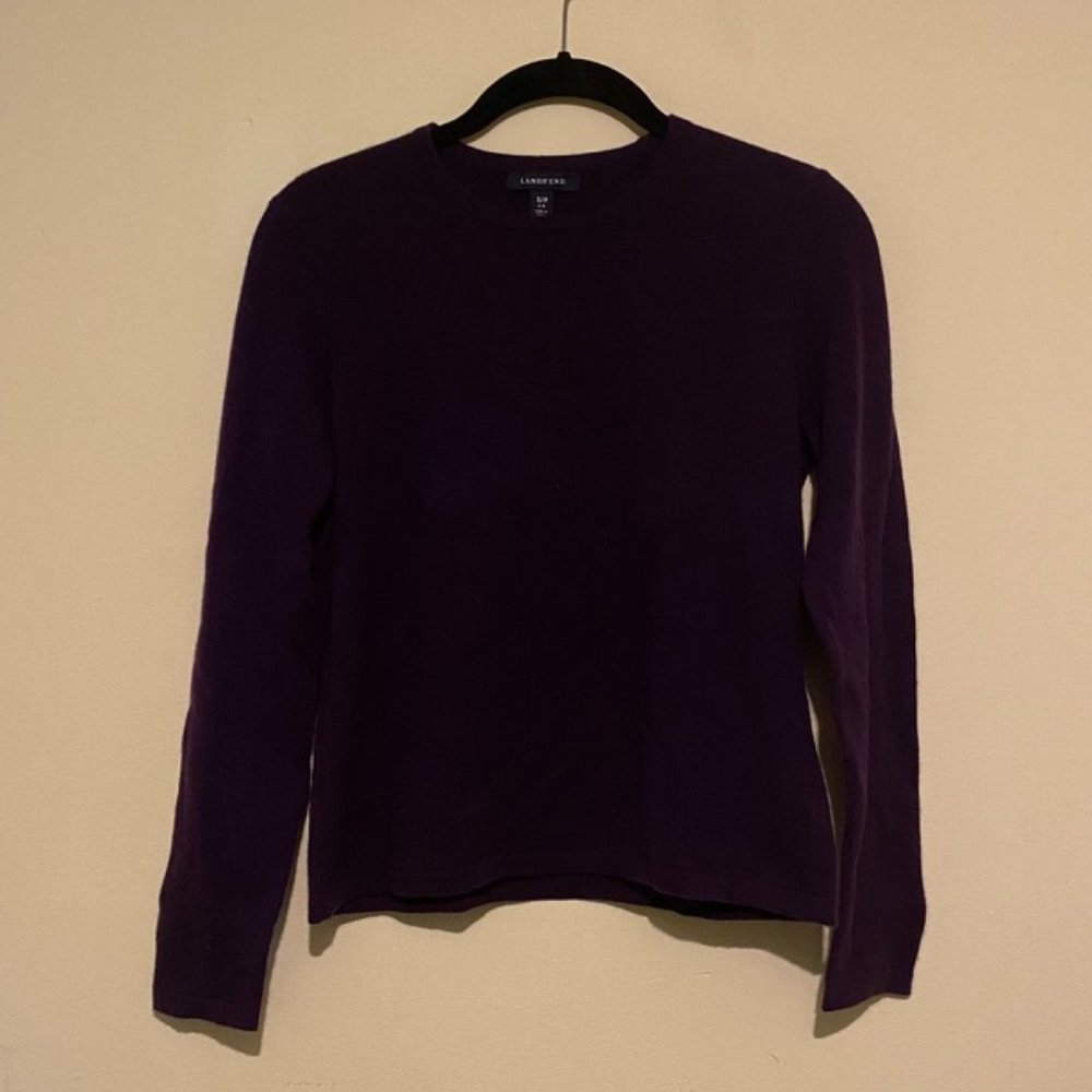Land's End Cashmere Crewneck Sweater, Size Small
